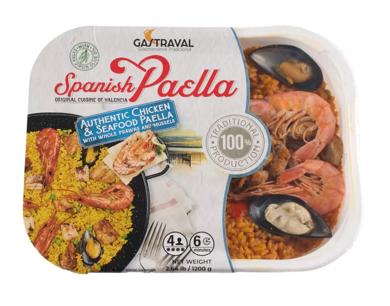 Spanish Paella Authentic Chicken & Seafood Paella, 1.2kg